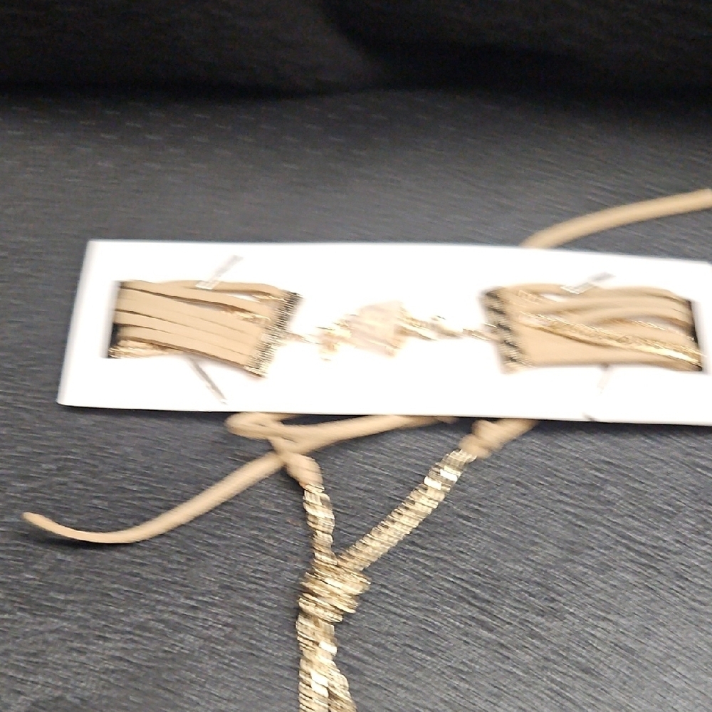 Ettika Gold and Tan Minimalist Necklace Collection - Picture 4 of 4